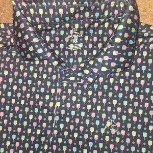 Rhoback Performance Polo Men’s XL The Pickleball Collection Print